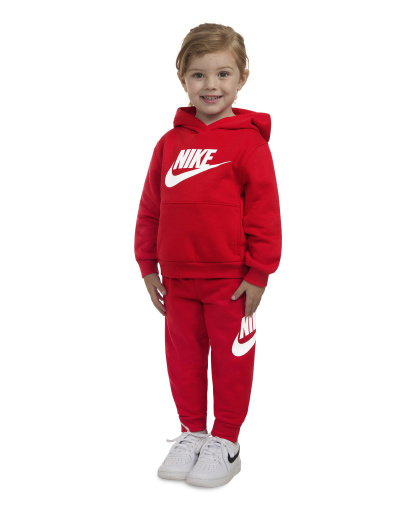 Nike Toddler Boys' and Girls' 2T-4T Club Fleece Long-Sleeve Hoodie and Pants, 2-Piece Set - University Red