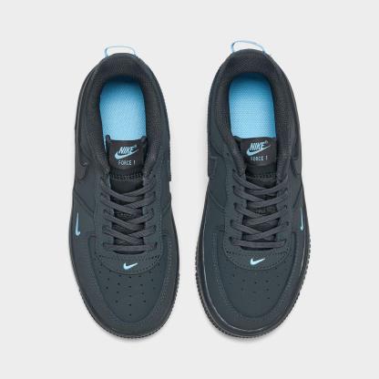 Little Kids' Nithtke Force 1 Low Casual Shoes - Anthracite/Football Blue - Top view