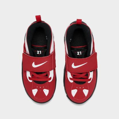 Kids' Toddler Nithtke Diamond Turf 2 Casual Shoes - Fire Red/White/Black/Metallic Gold - Top view