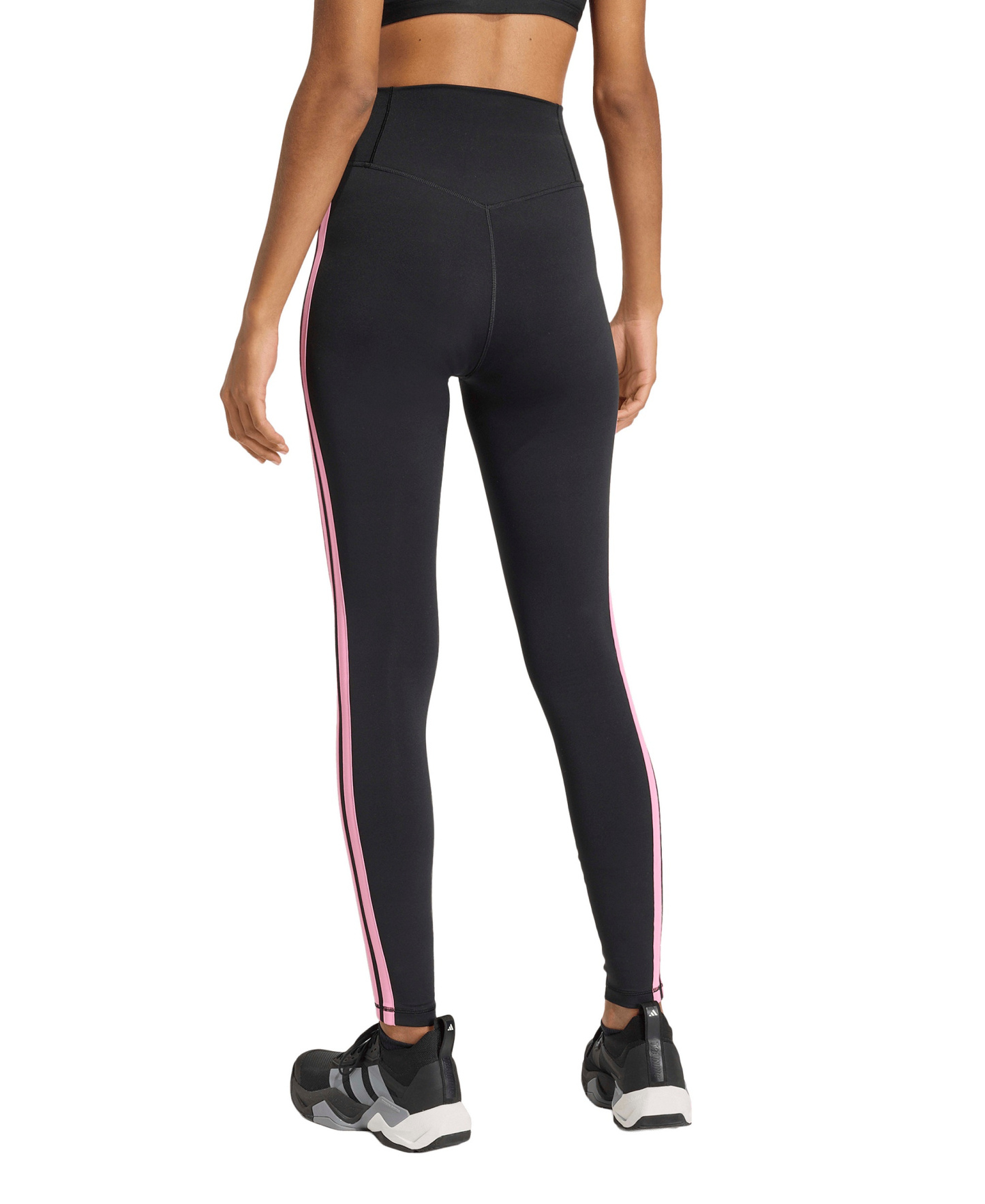 adidas Women's Optime Essentials 7/8 Leggings - Black/Pink