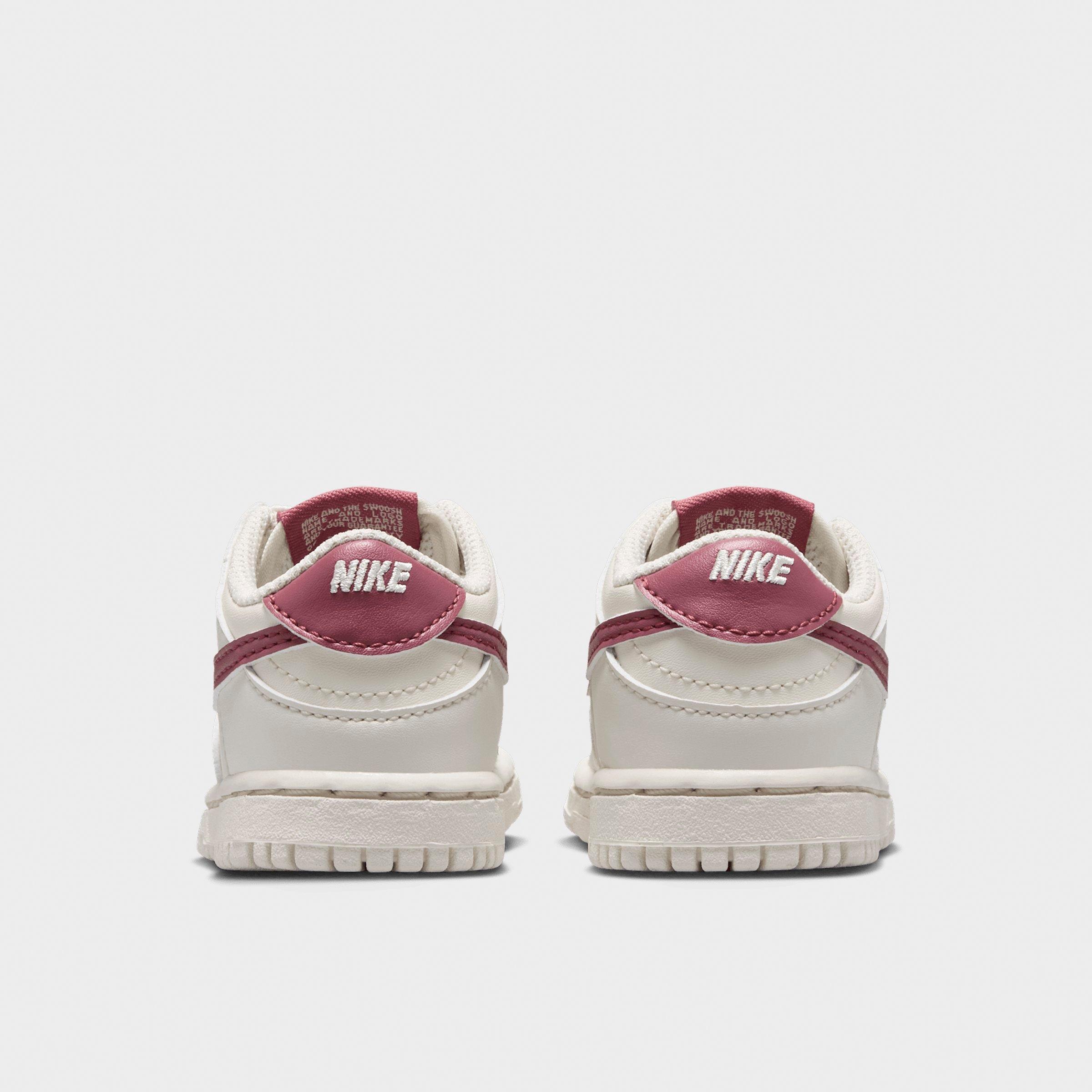 Kids' Toddler Nithtke Dunk Low Casual Shoes - Soft Pearl/Pink Smoke - Back view