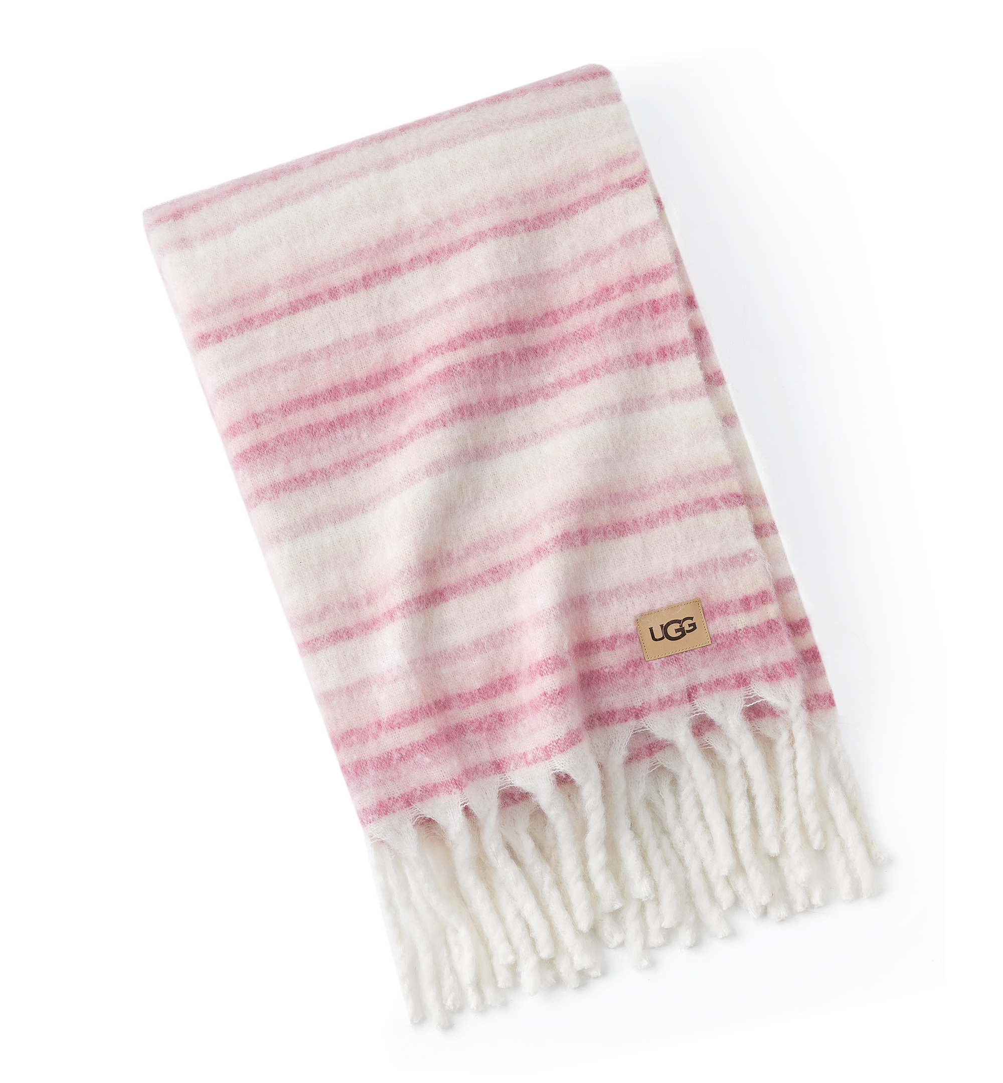 UGG® Joana Striped Throw, 50" x 70" - Dusty Orchid