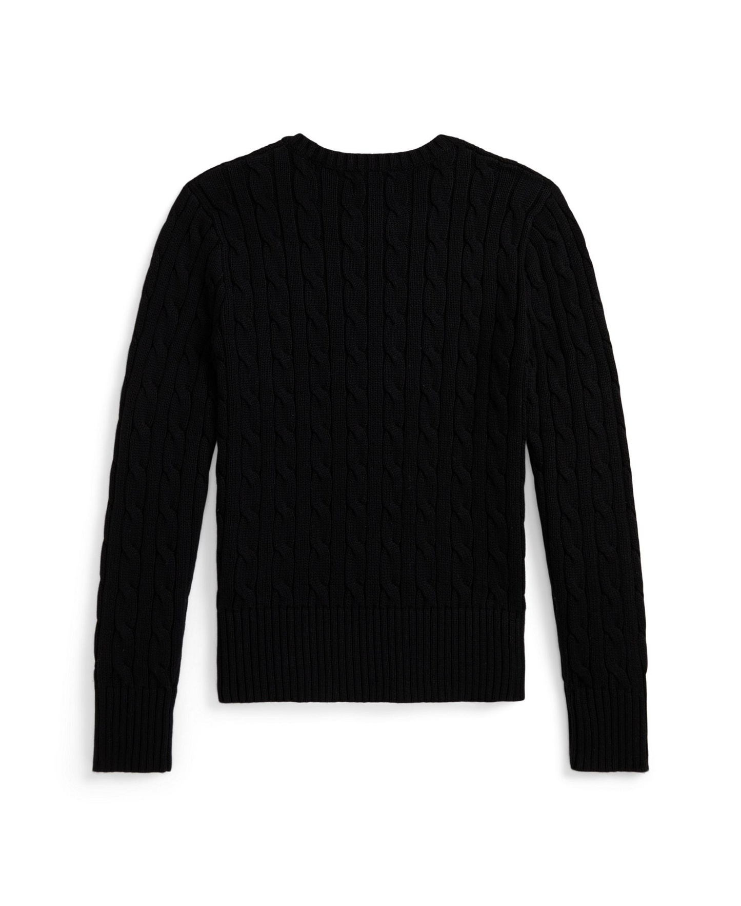 Polo Ralph Lauren Girls' 7-16 Cable-Knit Long Sleeves Sweater - Black