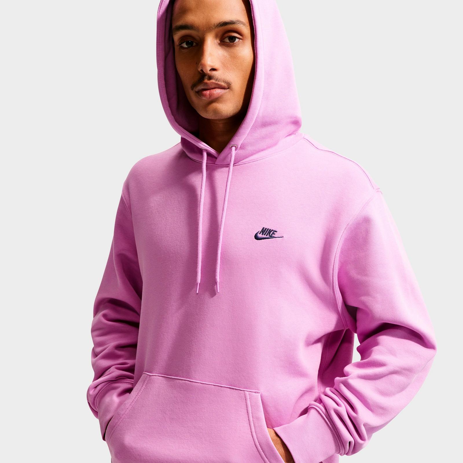 Men's Nike Club Fleece Premium Embroidered Pullover Hoodie - Court Blue/Court Blue (FN3859-503)