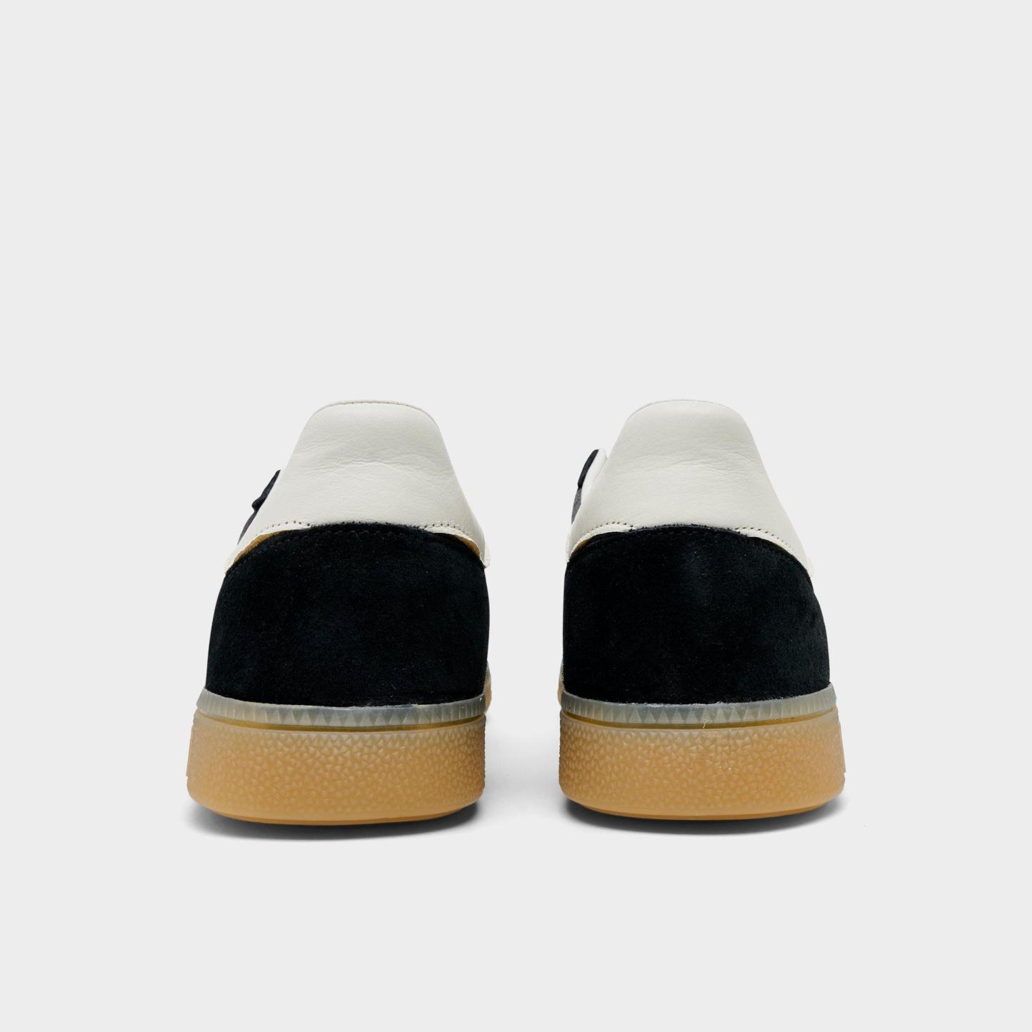 Men's adidas Originals Handball Spezial Casual Shoes - Part 4 - Carbon/Off White/Core Black - Back view