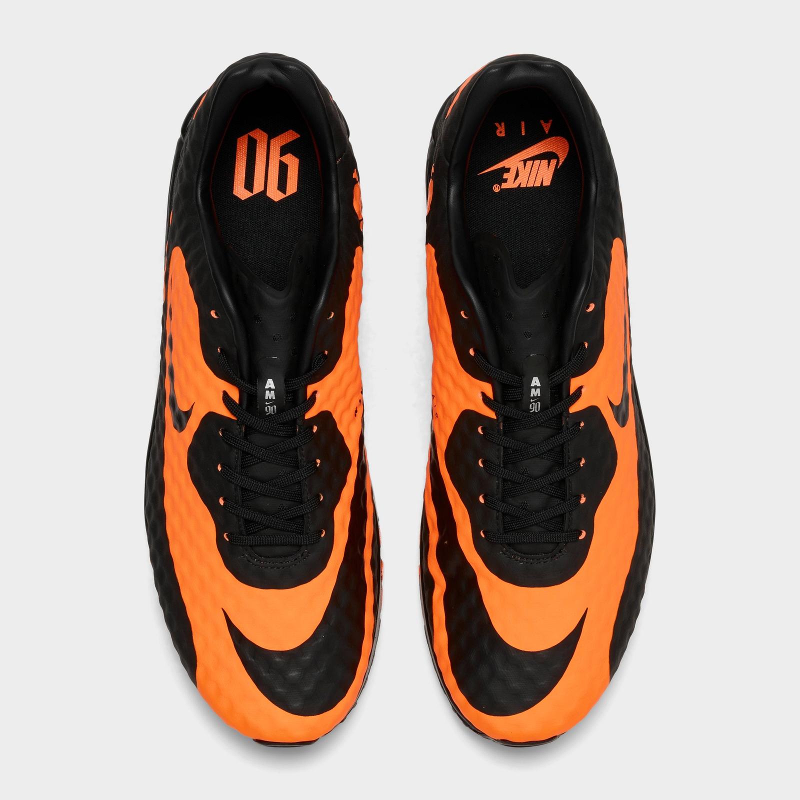 Men's Nike Air Max 90 SE Hypervenom Casual Shoes - Bright Citrus/Black/Total Orange