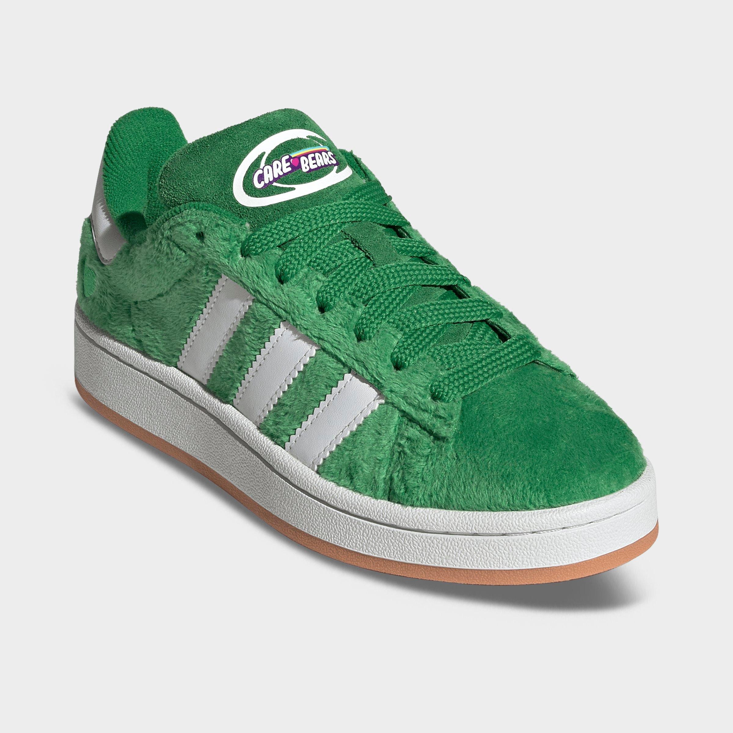 Big Kids' adidas Originals Campus 00s Casual Shoes - Green/Cloud White/Gum - Both shoes facing left