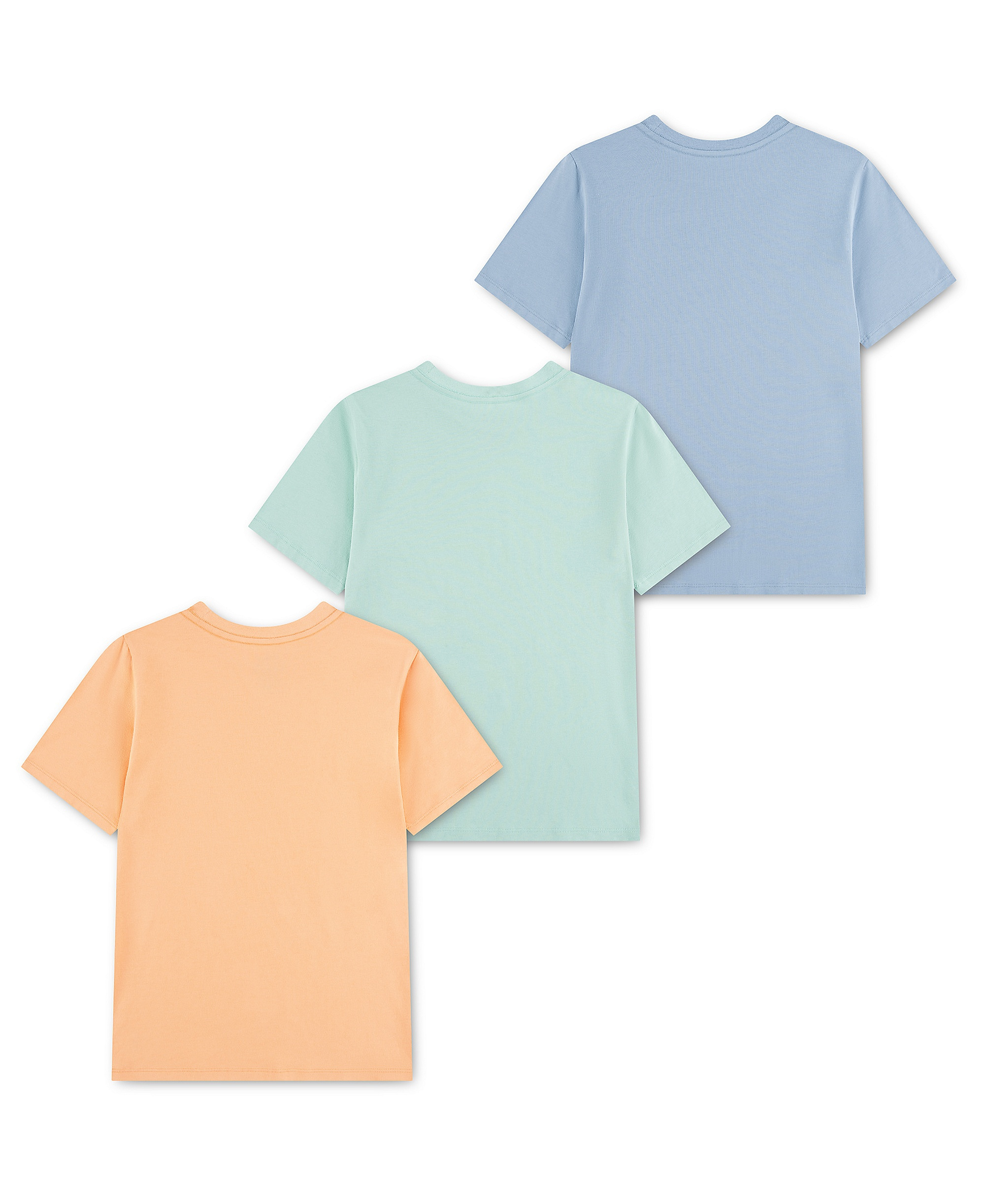 Polo Ralph Lauren Boys' 8-20 Crewneck Undershirts, 3-Pack - Polo Celadon Orange/Blue