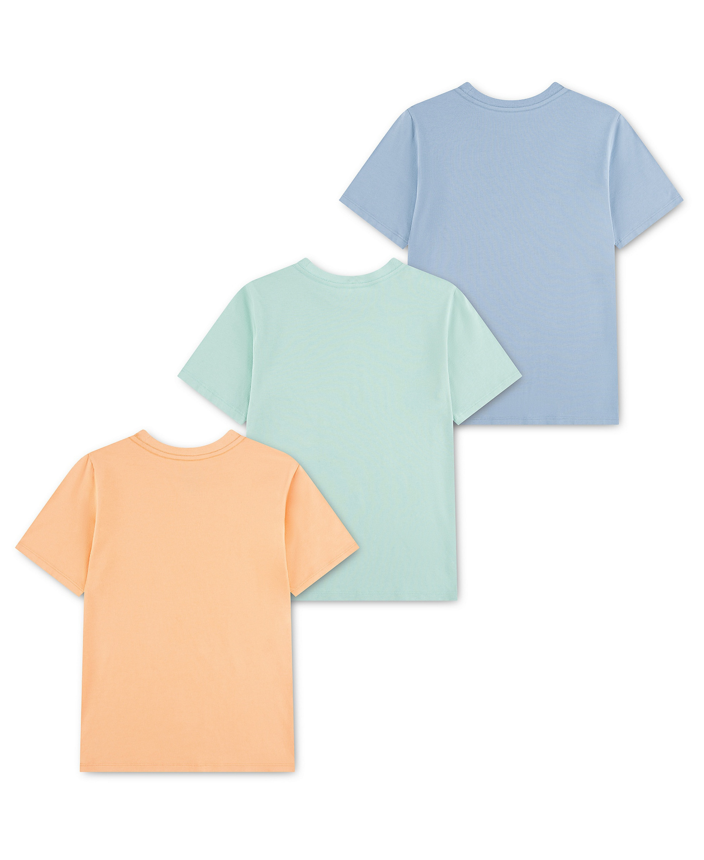 Polo Ralph Lauren Boys' 8-20 Crewneck Undershirts, 3-Pack - Polo Celadon Orange/Blue
