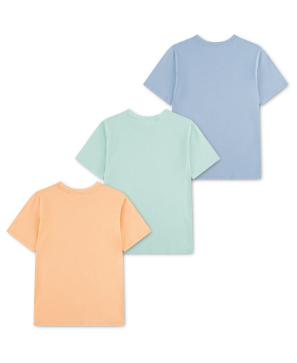 Polo Ralph Lauren Boys' 8-20 Crewneck Undershirts, 3-Pack - Polo Celadon Orange/Blue