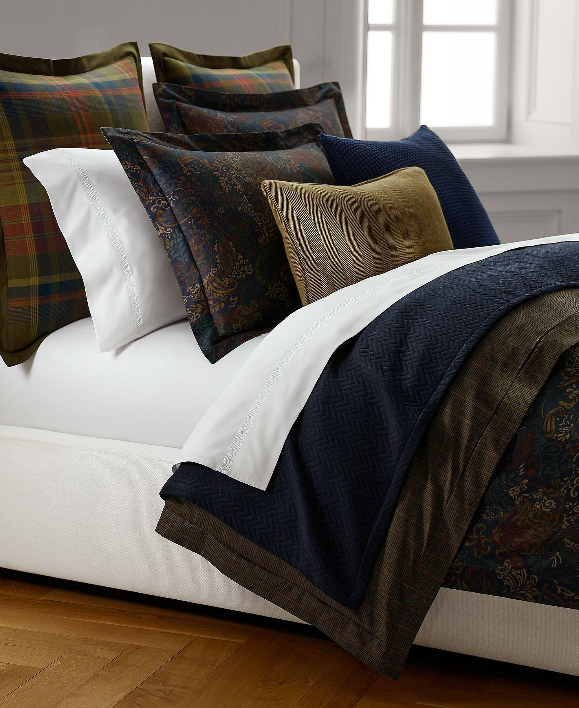 Lauren Ralph Lauren Henry Cotton Sateen Reversible 3-Pc. Duvet Cover Set, Full/Queen - True Green Multi