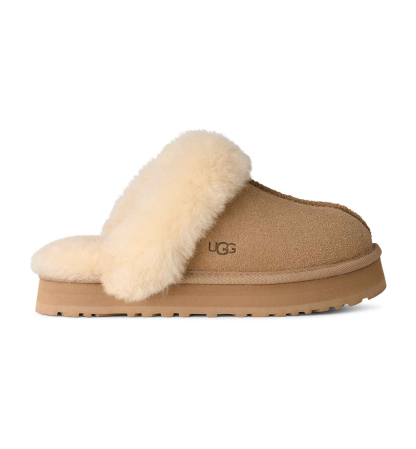 UGG® Kids Round Toe Disquette Slippers - Sand