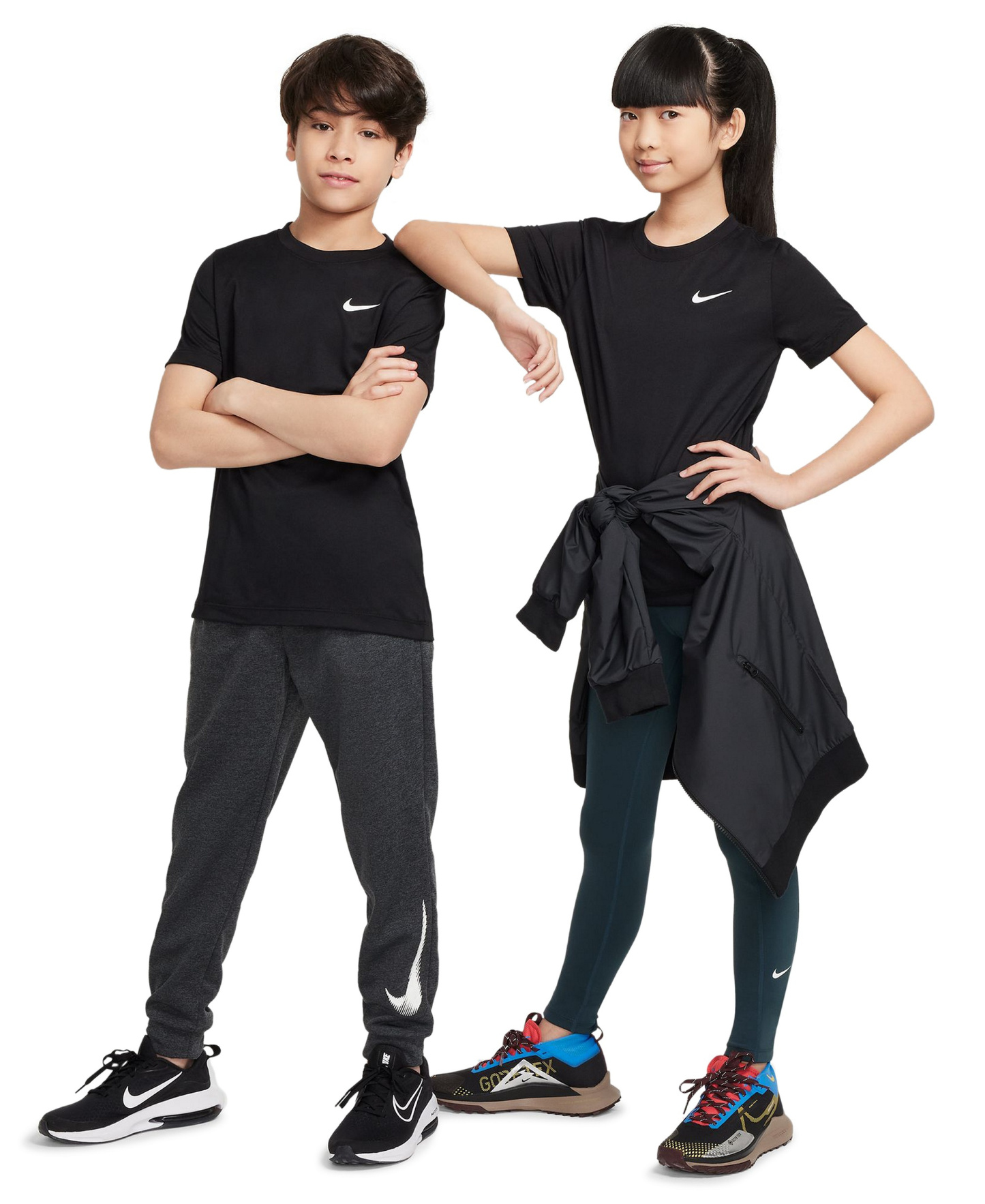Nike Boys' and Girls' 6-20 Legend Dri-FIT Logo Graphic T-Shirt - Black