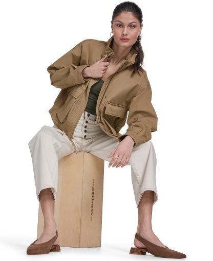 Levi's Women's Cropped Surplus Jacket - Camel