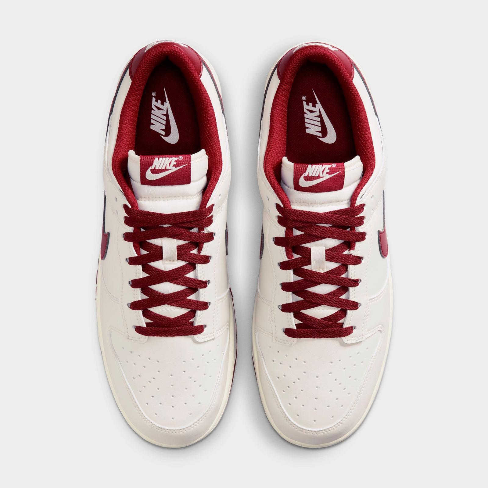 Men's Nike Dunk Low Retro Casual Shoes - Phantom/Phantom/Team Red