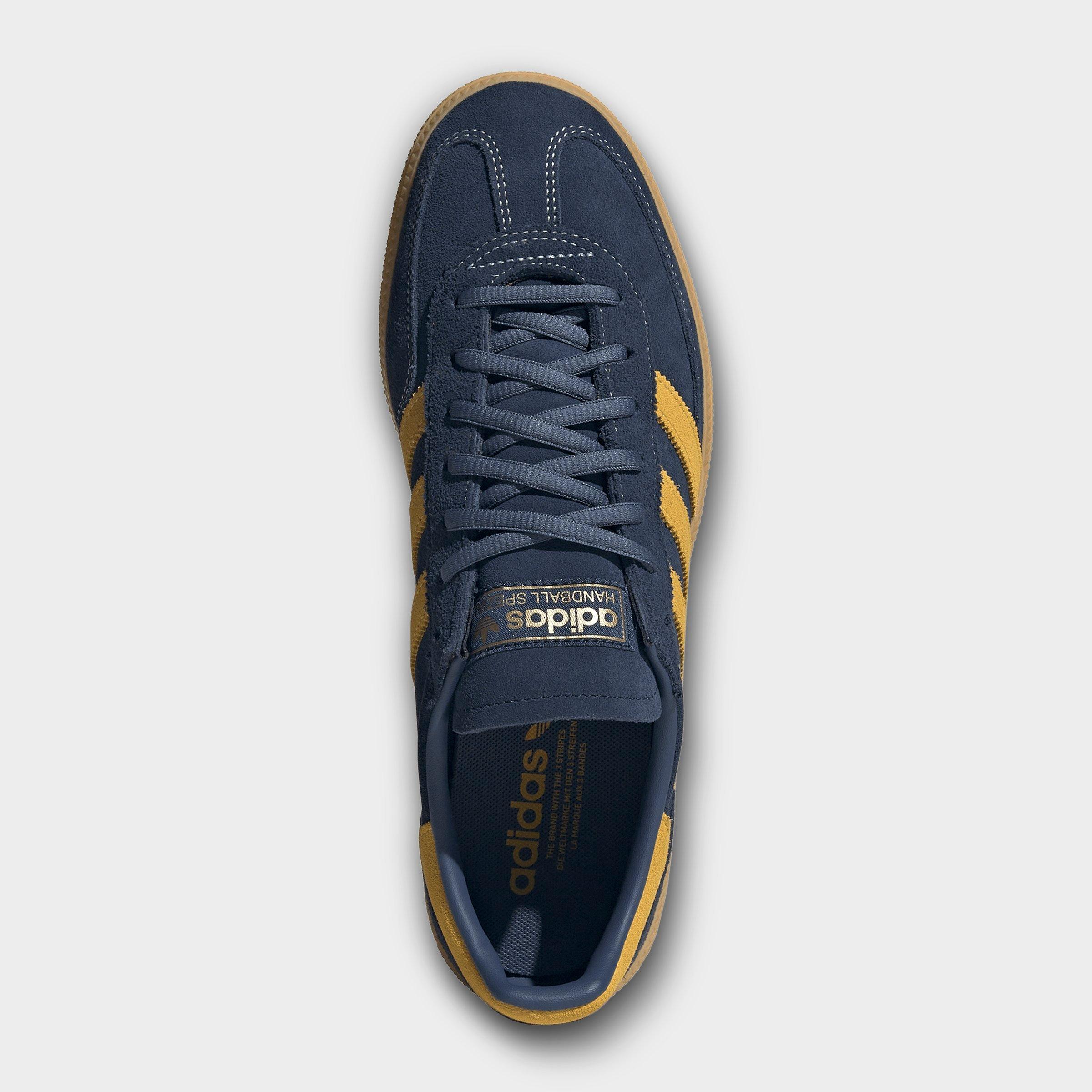 Men's adidas Originals Handball Spezial Casual Shoes - Part 1 - Night Indigo/Bold Gold/Gum - Top view