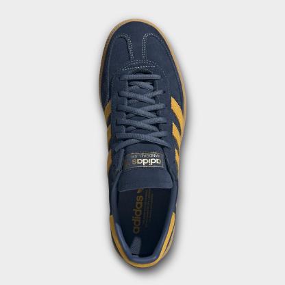 Men's adidas Originals Handball Spezial Casual Shoes - Part 1 - Night Indigo/Bold Gold/Gum - Top view