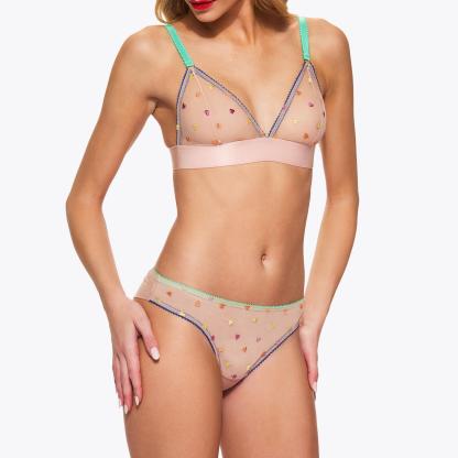 Kurt Geiger London Dora Larsen Triangle Bralette - Beige - view 2