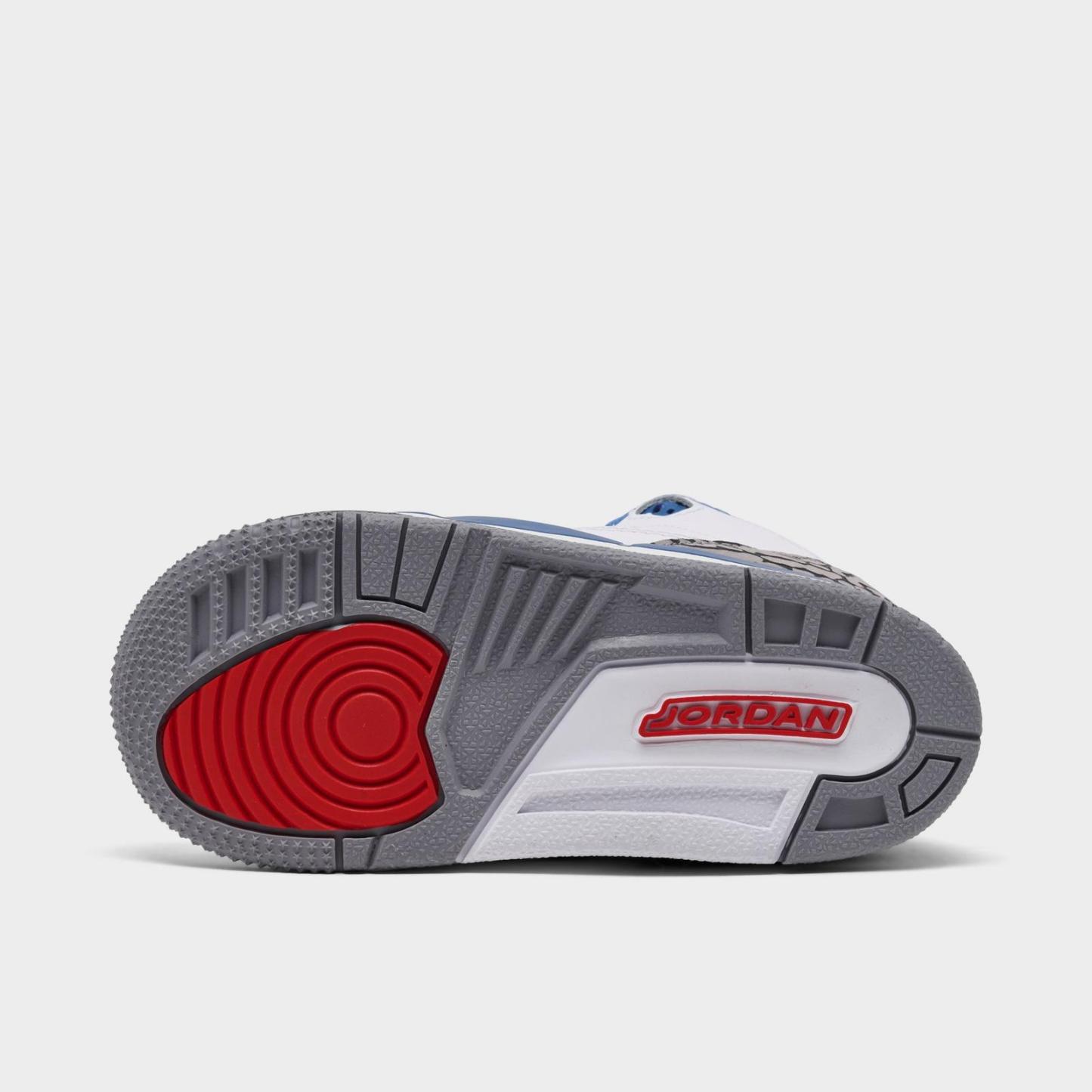 Kids' Toddler Air Jordan Retro 3 Basketball Shoes - Sail/Black/University Red/Pale Ivory/Palomino - view 6