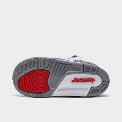 Kids' Toddler Air Jordan Retro 3 Basketball Shoes - Sail/Black/University Red/Pale Ivory/Palomino - view 6