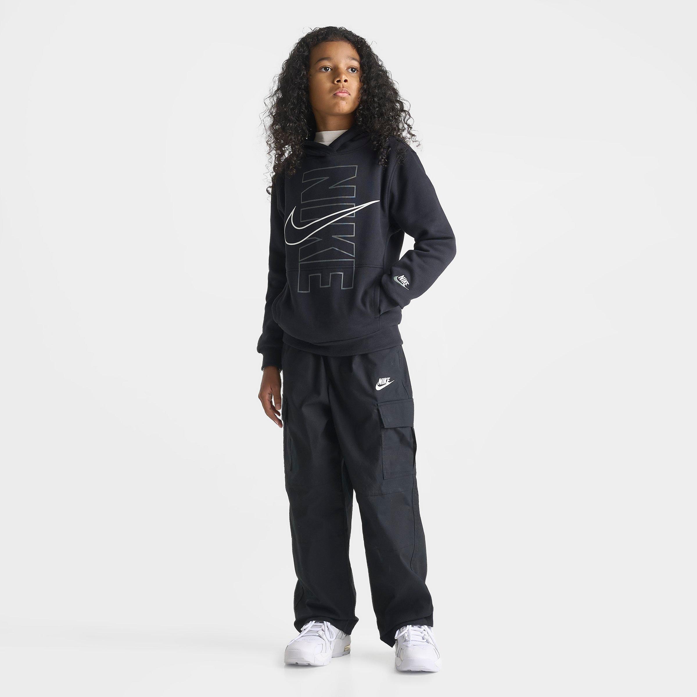 Big Kids' Nithtke Club Fleece Block Pullover Hoodie - Black