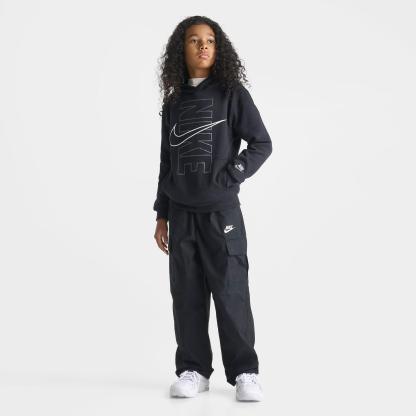 Big Kids' Nithtke Club Fleece Block Pullover Hoodie - Black