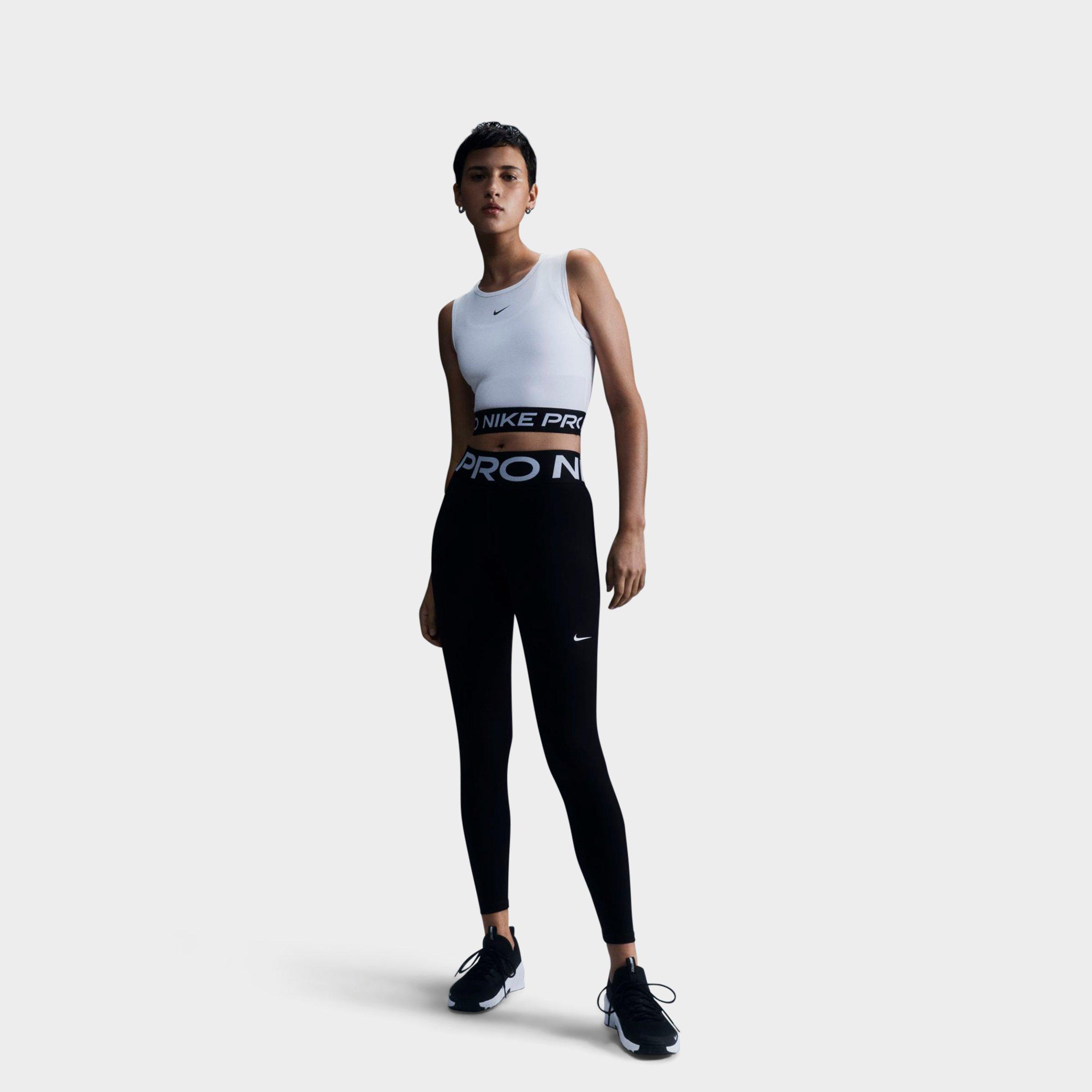 Women's Nithtke Pro Dri-FIT Crop Tank - White/Black
