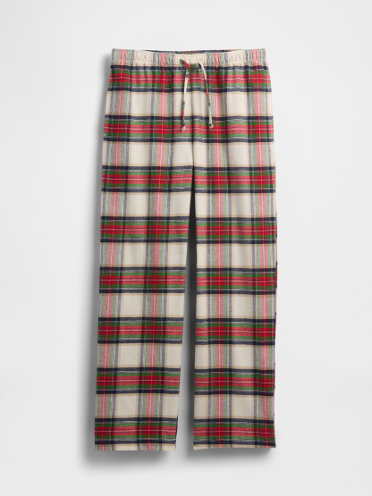 Adult Softest Flannel PJ Pants - Tan tartan plaid