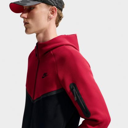 Men's Nithtke Tech Fleece Windrunner Full-Zip Hoodie - Part 1 - Tough Red/Black/Black