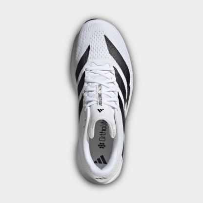 Men's adidas Adizero Pacer Running Shoes - Cloud White/Core Black/Crystal White - Top view