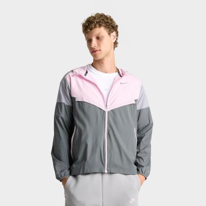Men's Nike Impossibly Light Windrunner Running Jacket - Smoke Grey/Pink Foam/Wolf Grey