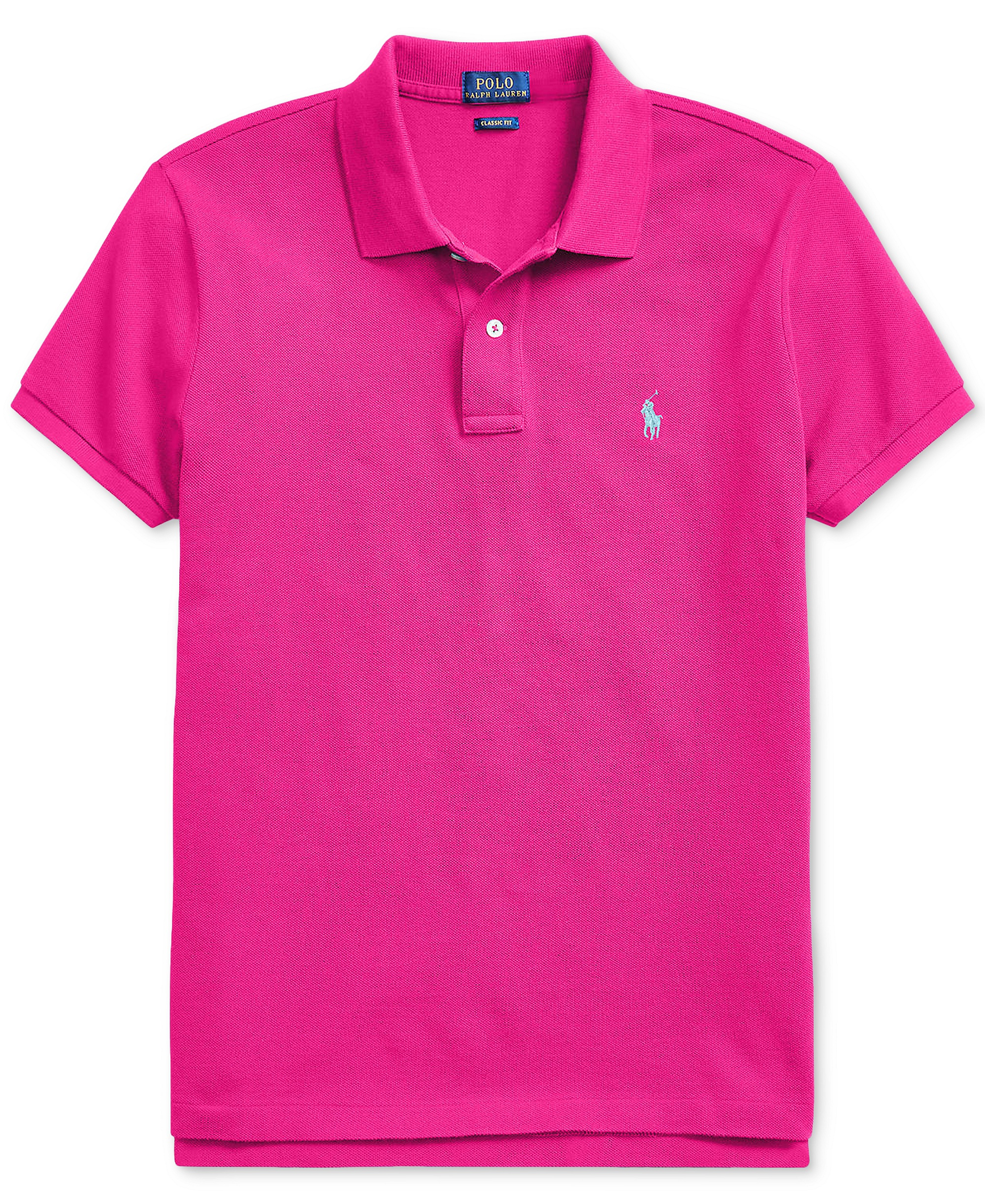 Polo Ralph Lauren Women's Classic-Fit Mesh Polo Shirt - Pink Sky