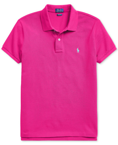Polo Ralph Lauren Women's Classic-Fit Mesh Polo Shirt - Pink Sky