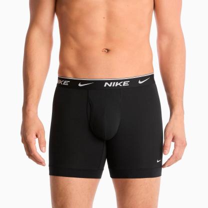 Men's Nike Stretch Cotton Boxer Briefs (3-Pack) - Black/Black/Black (KE1276-001)