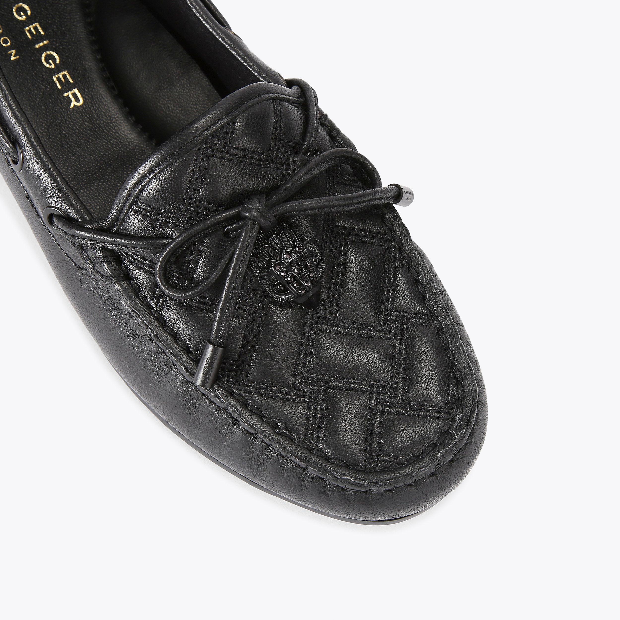 Kurt Geiger London Eagle Moccasin Drench Flat - Black - view 5
