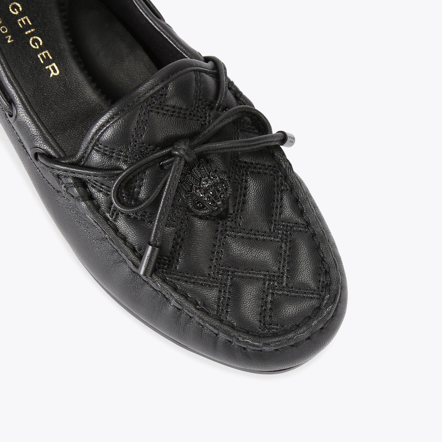 Kurt Geiger London Eagle Moccasin Drench Flat - Black - view 5