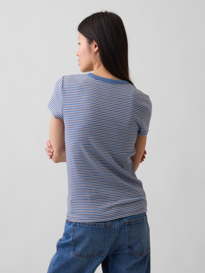 Modern Crew T-Shirt - Blue stripe