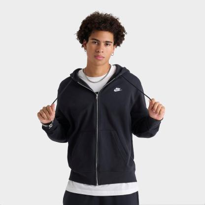 Men's Nithtke Club Fleece Embroidered Premium Full-Zip Hoodie - Part 2 - Black/Black/White