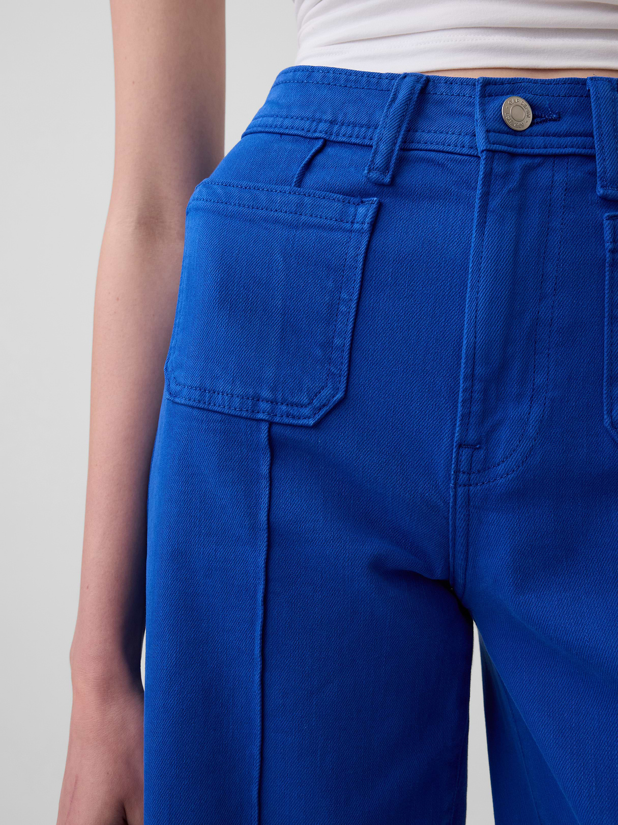 High Rise Stride Wide-Leg Ankle Jeans - Admiral blue