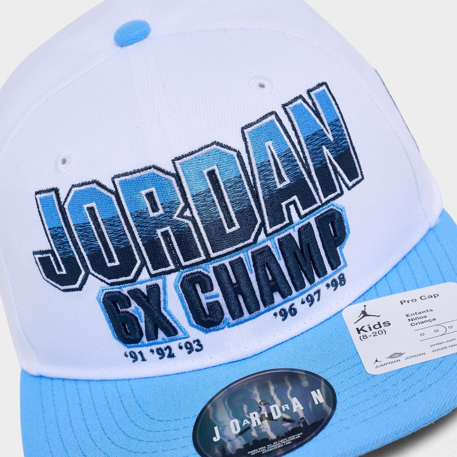 Kids' Jordan Pro UNC Snapback Hat - University Blue/White - view 6