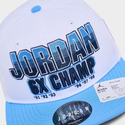 Kids' Jordan Pro UNC Snapback Hat - University Blue/White - view 6