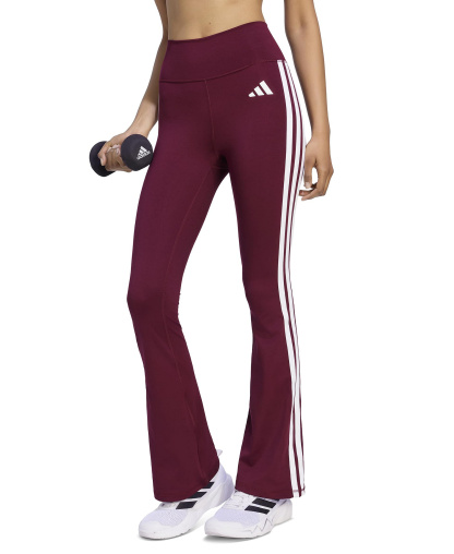 adidas Women's Optime Essentials 3-Stripes Flared Leggings - Black/White