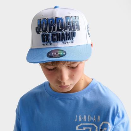 Kids' Jordan Pro UNC Snapback Hat - University Blue/White - view 1