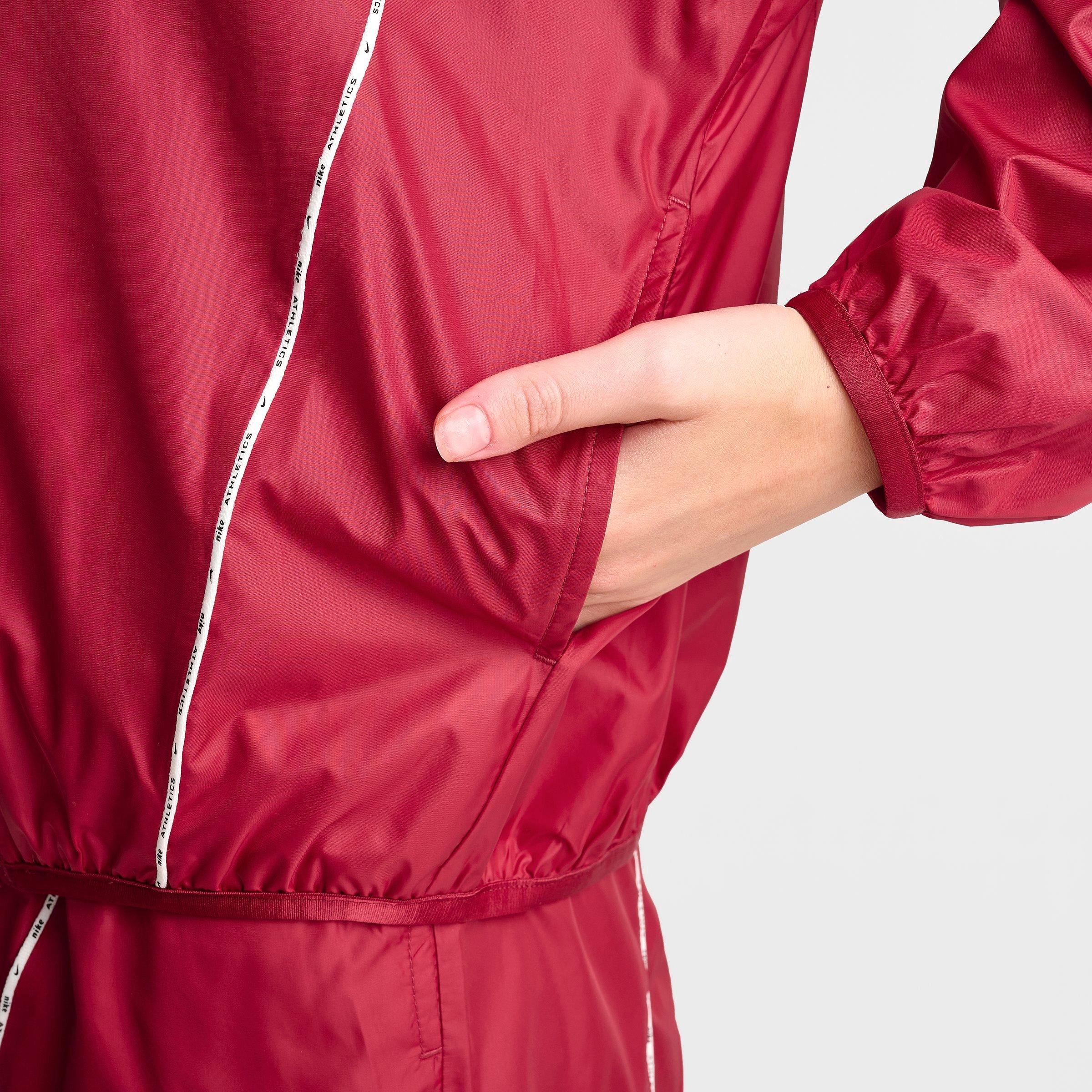 Women's Nithtke Sportswear Oversized Repel Windbreaker Full-Zip Jacket - Tough Red/Sail/Sail