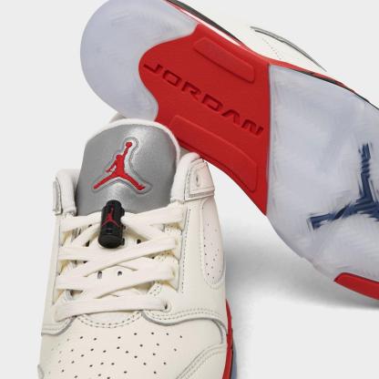 Big Kids' Jordan Sixty Plus Low Casual Shoes - Sail/Black/Reflect Silver/Fire Red - view 3