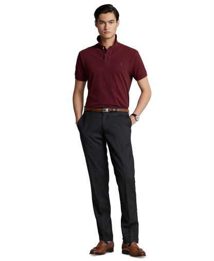 Polo Ralph Lauren Men's Custom Slim-Fit Mesh Polo Shirt - Spring Wine Heather