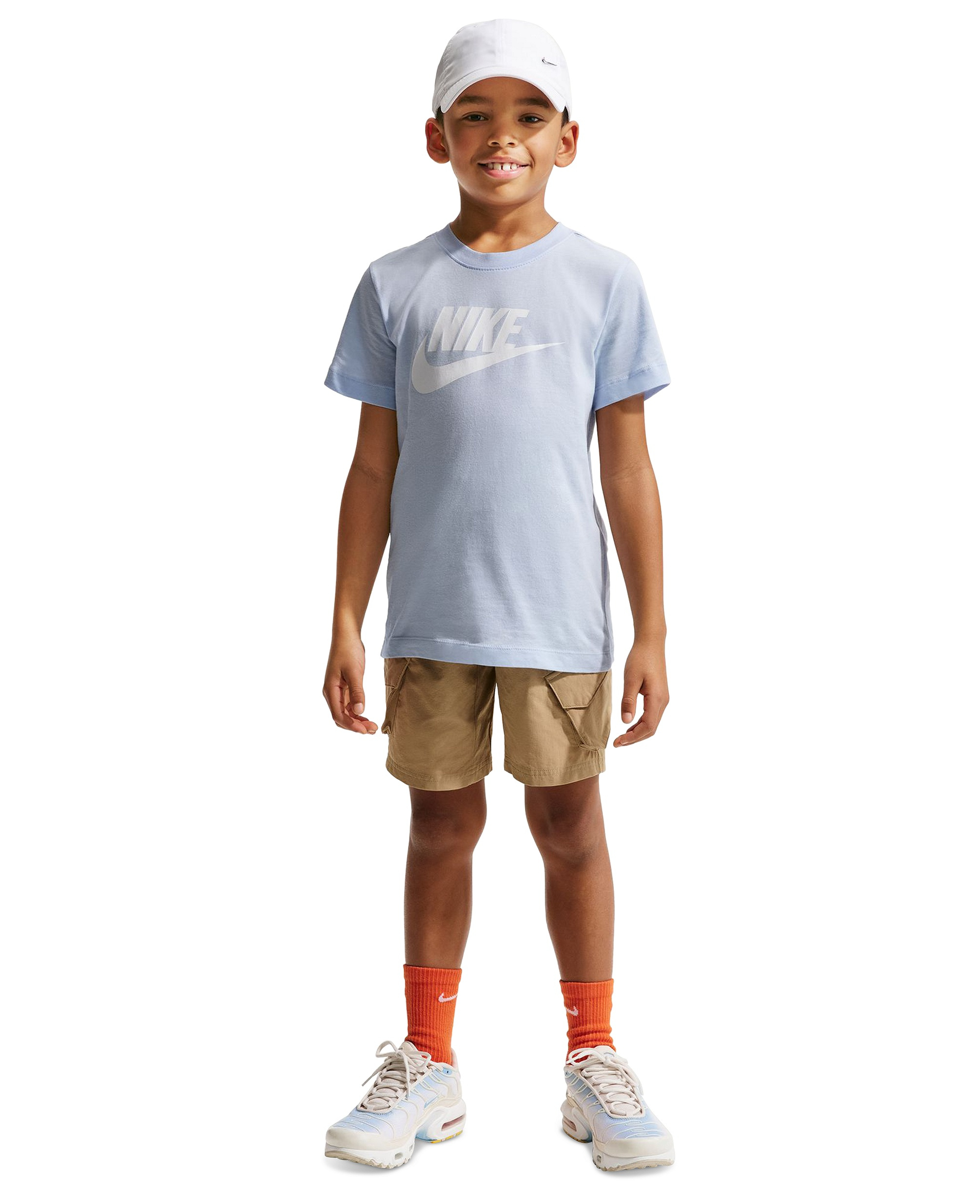 Nike Boys' and Girls' 6-20 Sportswear Logo Graphic T-Shirt - Hydrogen Blue