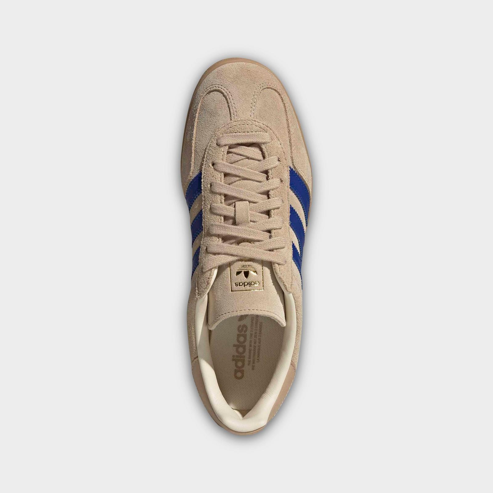 Men's adidas Originals Gazelle Indoor Casual Shoes - Magic Beige/Team Royal Blue/Wonder White - view 5