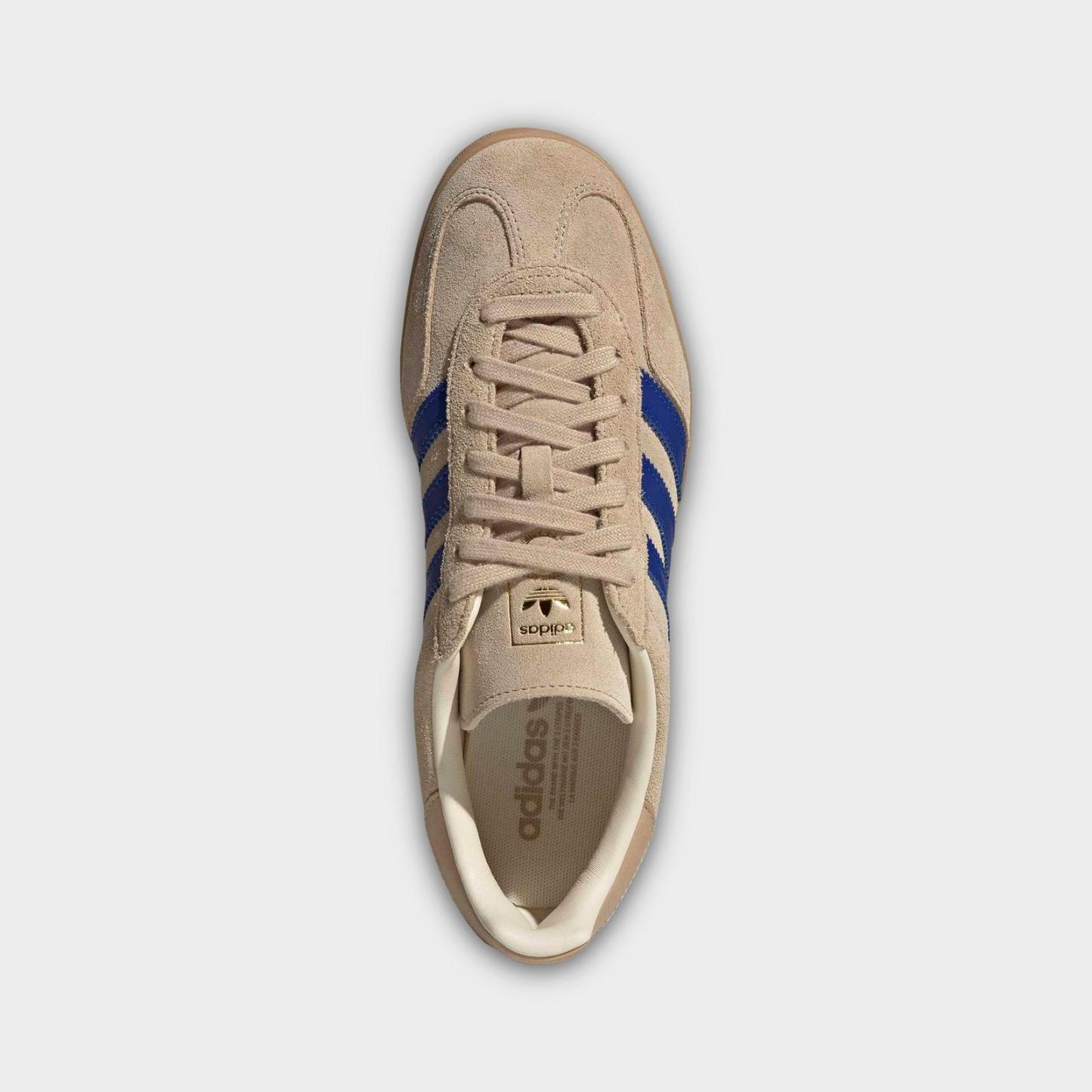 Men's adidas Originals Gazelle Indoor Casual Shoes - Magic Beige/Team Royal Blue/Wonder White - view 5