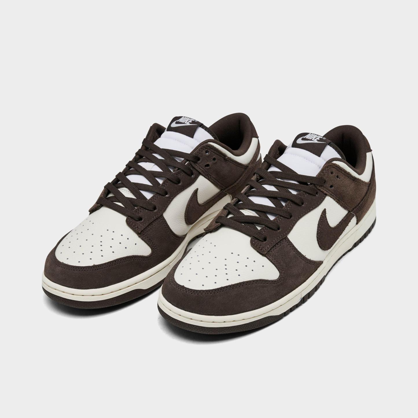 Men's Nithtke Dunk Low Retro Casual Shoes - Part 4 - Pale Ivory/Pale Ivory/Baroque Brown - Both shoes facing left